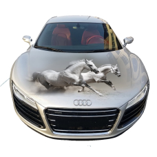 Наклейка на капот 3D TUNING STUDIO Коні білі 1500х1200мм