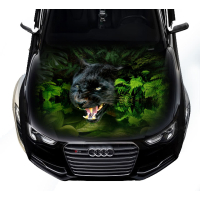 Наклейка на капот 3D TUNING STUDIO Пантера Ауді 1200х1500х0.080мм