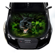 Наклейка на капот 3D TUNING STUDIO Пантера Ауді 1200х1500х0.080мм