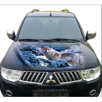 Наклейка на капот 3D TUNING STUDIO Зима Вовк 1200х1500х0.080мм