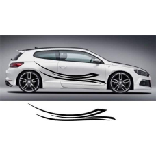 Смуги на бік авто 3D TUNING STUDIO BL 1700х280х0.15мм=2штуки