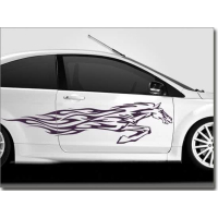 Наклейки на двері авто 3D TUNING STUDIO Коні 1500х480х0.070мм=2штуки