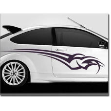 Наклейки на авто 3D TUNING STUDIO Purp 1900х980х0.15мм