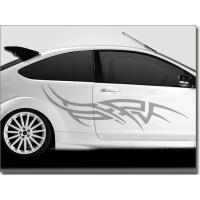 Наклейки смуги на авто 3D TUNING STUDIO Grey 1330х400х0.060мм=2штуки