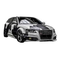 Камуфляж на авто 3D TUNING STUDIO геометричний Ауді BG222 4800х980х0.060мм
