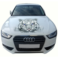 Наклейка на капот 3D TUNING STUDIO Тигр BL 1500х1200х0.080мм