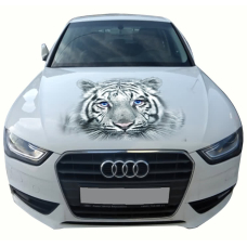 Наклейка на капот 3D TUNING STUDIO Тигр BL 1500х1200х0.080мм