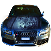 Наклейка на капот 3D TUNING STUDIO Вовк BL 1500х1200х0.080мм
