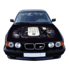 3д наклейка на капот 3D TUNING STUDIO Двигун БМВ е34 1680х1350х0.080мм