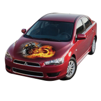 Наклейка на капот 3D TUNING STUDIO Байкер Бордо 1200х1500х0.080мм