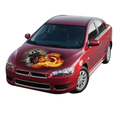 Наклейка на капот 3D TUNING STUDIO Байкер Бордо 1200х1500х0.080мм