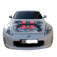 Наклейка на капот 3D TUNING STUDIO Двигун Ніссан 1350х1500х0.14мм