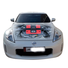 Наклейка на капот 3D TUNING STUDIO Двигун Ніссан 1350х1500х0.14мм