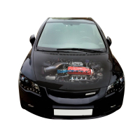 3д наклейка на капот 3D TUNING STUDIO Двигун Хонда 1200х1500х0.080мм