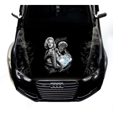 Наклейка на капот 3D TUNING STUDIO Діамант 1200х1500х0.080мм