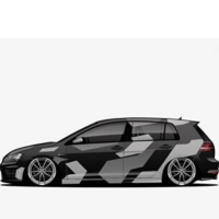 Камуфляж на авто 3D TUNING STUDIO Геометричний Golf 4660х980х0.060мм
