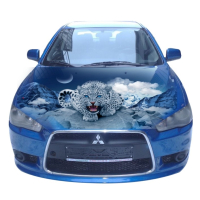 3д наклейка на капот 3D TUNING STUDIO Леопард гори 5 1200х1500х0.080мм
