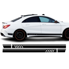 Смуги на двері авто 3D TUNING STUDIO Чорні -22 4000х100х0.060мм