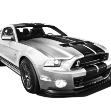 Смуги на авто 3D TUNING STUDIO Форд Мустанг Чорні ГЛ 2100х200х0.060мм=4шт
