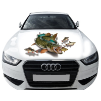 3д наклейка на капот 3D TUNING STUDIO Щука -W 1500х1200х0.080мм