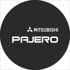 Наклейка на запаску 3D TUNING STUDIO Mitsubishi-Black 750х750х0.15мм
