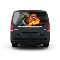 3д наклейка на заднє скло 3D TUNING STUDIO Примарний гонщик 1490х700х0.18мм