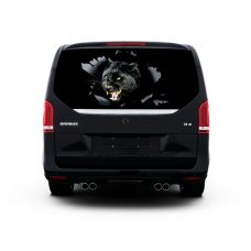 3д наклейка на заднє скло 3D TUNING STUDIO Пантера Pantera-BlacK 1498х700х0.18мм