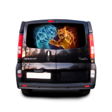 Наклейка на заднє скло 3D TUNING STUDIO Тигри 2 1480х700х0.18мм