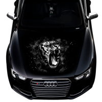 Наклейка на капот 3D TUNING STUDIO Тигр ЧБ 1200х1500х0.080мм