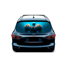 3д наклейка на заднє скло 3D TUNING STUDIO Ангел 1480х700х0.18мм
