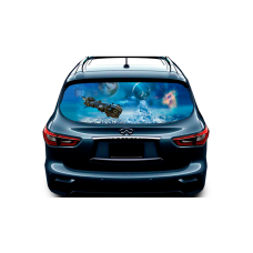 3д наклейка на заднє скло 3D TUNING STUDIO Космос 1480х700х0.18мм