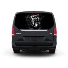 3д наклейка на заднє скло 3D TUNING STUDIO Тигр ЧБ 1480х700х0.18мм