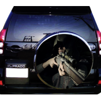 Наклейка на запаску 3D TUNING STUDIO Мисливець Снайпер 750х750х0.15мм