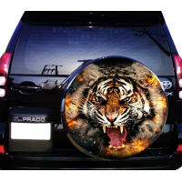 Наклейка на запаску 3D TUNING STUDIO Тигр Вогонь 750х750х0.15мм