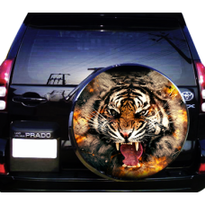 Наклейка на запаску 3D TUNING STUDIO Тигр Вогонь 750х750х0.15мм