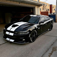 Смуги на Dodge charger 3D TUNING STUDIO білі 3000х1000х0.060мм