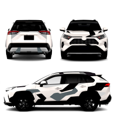 Геометричний камуфляж на авто 3D TUNING STUDIO Тойота Рав4 Grey 4660х980х0.060мм
