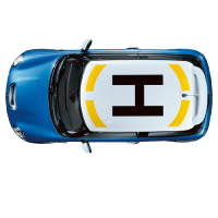 Наклейки на дах міні купер 3D TUNING STUDIO Вертолітний майданчик 1700х850х0.060мм
