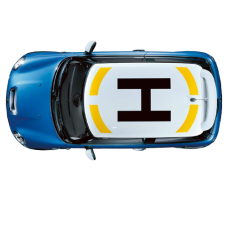 Наклейки на дах міні купер 3D TUNING STUDIO Вертолітний майданчик 1700х850х0.060мм
