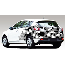 Камуфляж на авто геометричний 3D TUNING STUDIO Бризки 3874х980х0.060мм