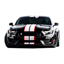 Смуги на авто 3D TUNING STUDIO Мустанг біло-червоні 160х19см=6штук