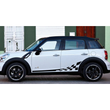 Смуги на бік авто 3D TUNING STUDIO Міні купер шахи 1900х260х0.060мм=2штуки