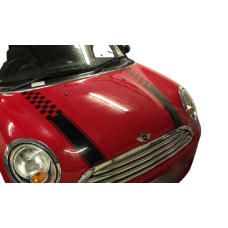 Смуги на капот міні-купер 3D TUNING STUDIO Шахи 980х140х0.060мм=2 штуки