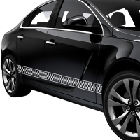 Наклейки смуги на бік авто 3D TUNING STUDIO Шахи 1000х120х0.060мм=4штуки