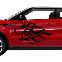 Смуги на авто 3D TUNING STUDIO Вовк 770х490х0.060мм=2 штуки