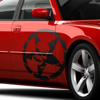 Смуги на авто 3D TUNING STUDIO Зірка череп 480х480х0.060мм=2 штуки