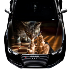 3д наклейка на капот 3D TUNING STUDIO Кіт шахи 1500х1200х0.080мм