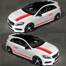 Смуги на бік дах багажник та дзеркала авто 3D TUNING STUDIO WRC 1000х950х0.060мм