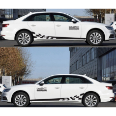 Наклейки смуги на двері та дзеркала авто 3D TUNING STUDIO WRC 2000х250х0.060мм=2штуки
