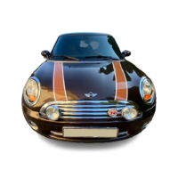 Смуги на капот та багажник міні купер 3D TUNING STUDIO Коричневі 1350х240х0.14мм